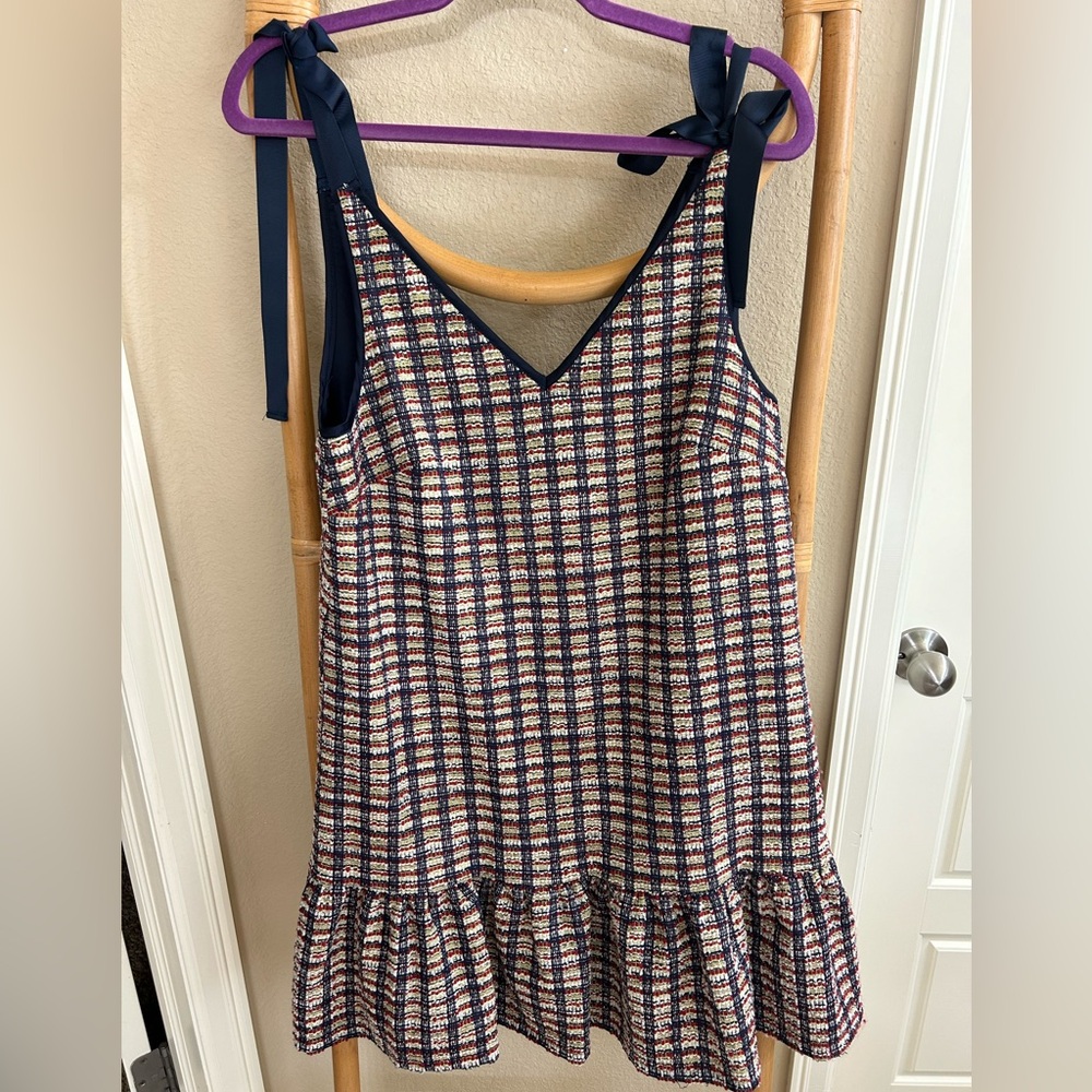 Judith March plaid tweed shift dress